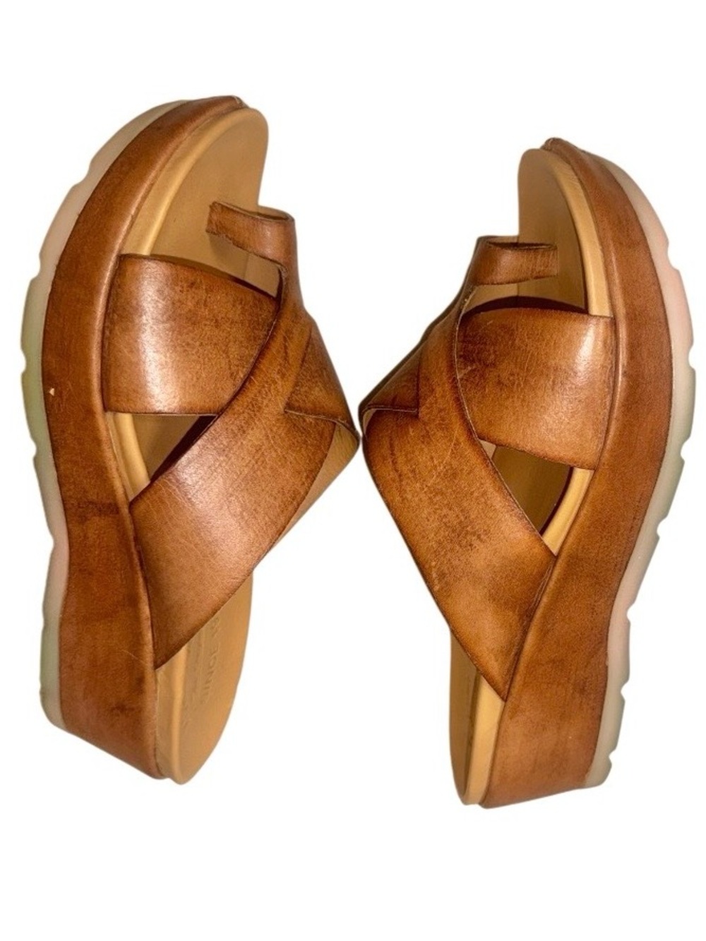 KORK- EASE distressed leather wedges women’s shoes  sandals size 6 - Picture 8 of 17